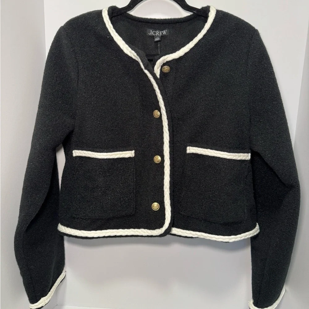 J. Crew woman’s Cropped Boucle Yarn Lady Jacket large
